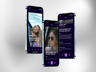 Daily UI #006 – User Profile app branding dailyui dailyui 001 darkmode datingapp design mobile ui ux uxui