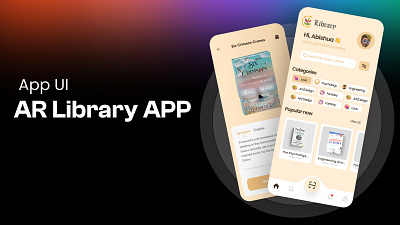 AR Library App UI 3d ar branding ui