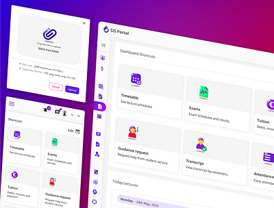 Student Portal Dashboard app design ui ux