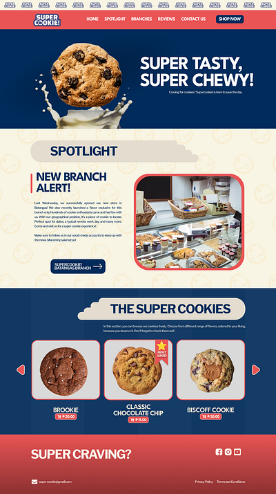 Cookies Shop Web Design Study branding logo ui