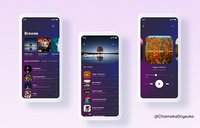 Daily UI. Day 5. Music Player Interface for a Mobile App. daily ui design mobile app mobile music player music player product design