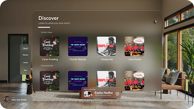 Mix Me Music App Apple Vision Pro applevisionpro figma music music app music streaming ui