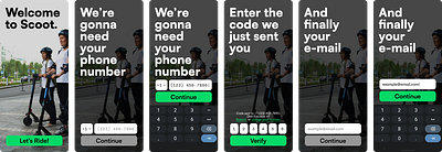 Scoot / Sign Up 001 dailyui
