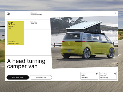 VW ID Buzz Camper: Explorations automotive graphic design grid minimal salad green ui web website