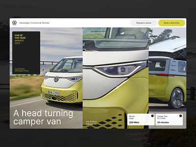 VW ID Buzz Camper Van: Explorations automotive dynamic graphic design grid salad green ui web website