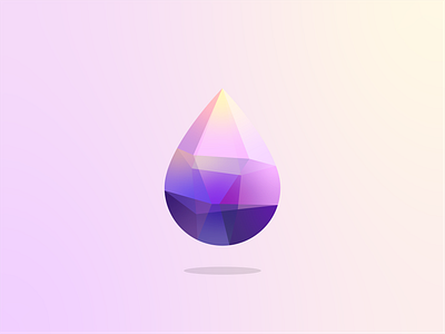 Crystal Drop 3d 3dlogo branding crypto design flat graphic design icon illustration logo minimal polymorphic vector web3