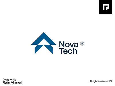 Nova-Tech abstract mark logo branding graphic design logo logo creation logo design logo designer logos logotype tech tech logo tech logo design vect plus