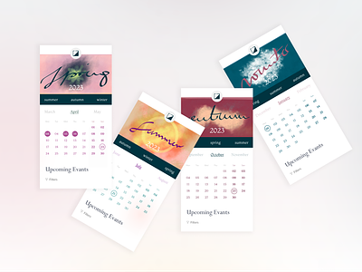 (Seasonal) Calendar calendar custom graphics desktop calendar graphic design hand drawing illustrations planning seasons