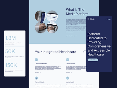 Medit - Website healthcare medical mobile ui ux web design website