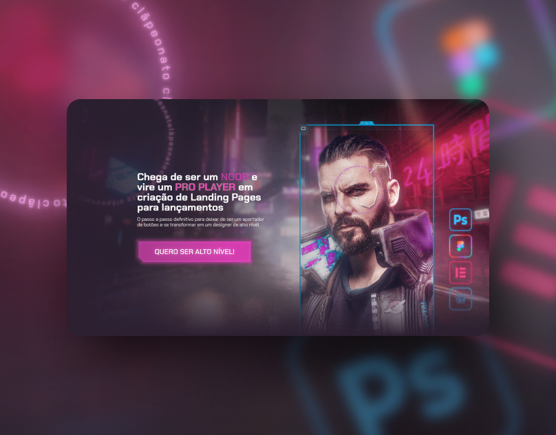 Hero Section - Clãpeonato clapeonato cyberpunk cyberpunk page elementor figma game page game page design web page wordpress