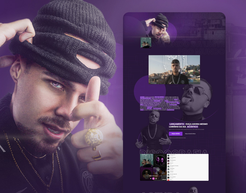 Página Leo Lotho artist page css elementor elementor pro html landing page music artist página de artista página de vendas wordpress