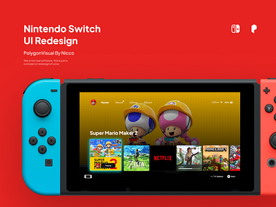 Nintendo Switch UI Redesign branding graphic design ui
