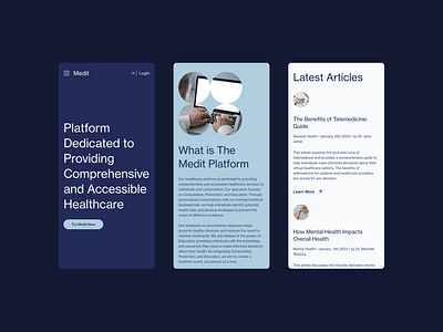 Medit - Website Mobile app design healthcare medical mobile ui ux website