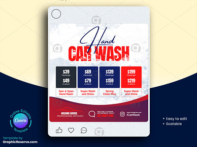 Hand Car Wash Banner Canva Layout Model automobile advertisement samples automobiles marketing template canva social media car detailing social media car post design car rental design canva template car rental social media post car social media post car wash car wash canva template car wash instagram post car wash social media banner post design rent a car post social media social media banner social media canva design social media post