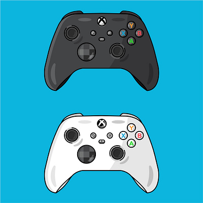 Microsoft Xbox Series X/S Controller design graphic design illustration vector