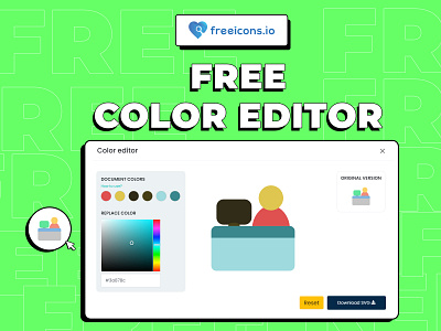 FREE COLOR EDITOR branding design free icons icon illustration logo ui vector vector logo web