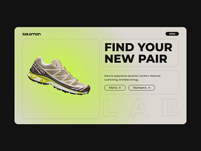 Salomon website design design ui