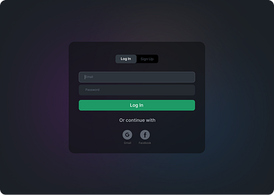 Log In/Sign Up #DailyUI app design typography ui ux ui