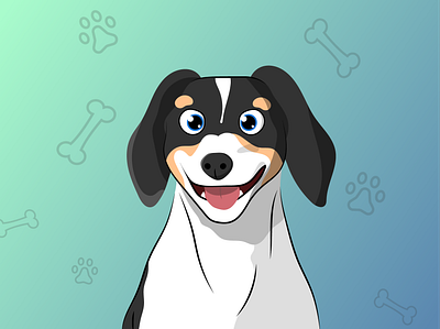 Happy Doggo design illustration vector