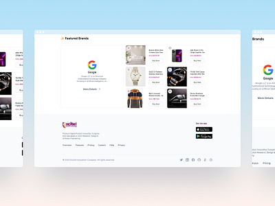 E-Commerce Landing Page, Featured Brands Section