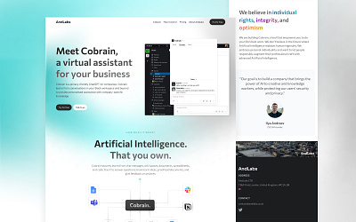 Landing page - AndLabs ai animation assistant branding coding landing page sprint ui video webflow