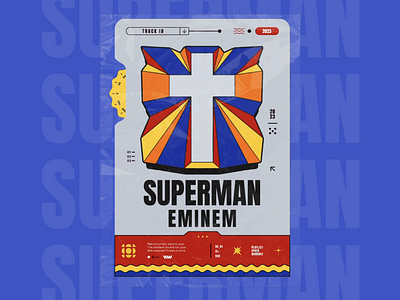 Superman - A Neobrutalist Anthem animation design design challenge designer eminem graphic design illustration motion graphics music album neobrutalism neobrutalist product design prototyping song superman ui ui animation ui design ux vibrant