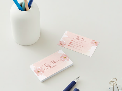 Business card for flower boutique "July's Flower" ad advertisment advertisments boutique branding business business card card design designer flower flower boutique graphic design illustration print design promo tipography web