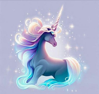 Magical unicorn clipart design graphic design illustration