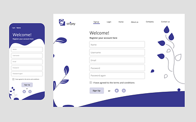 Day 1: Sign up page #DailyUI app dailyui design signup page ui web