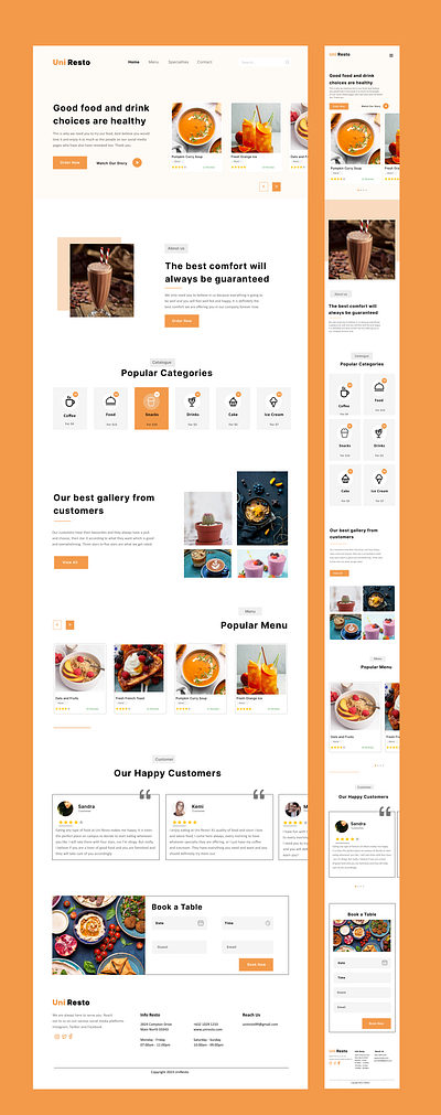 Restaurant Website app design figma phone app design restaurant ui web website design