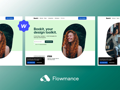 Boxkit – Business Webflow Template agency template design webflow template webflowtemplate websitedesign