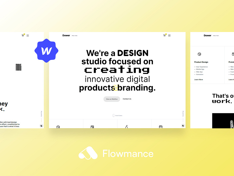 Dower – Creative Webflow Template agency template design webflow template webflowtemplate websitedesign