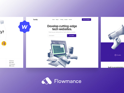 Techify - Startup Website Template agency template design webflow template webflowtemplate websitedesign