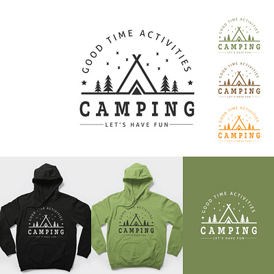 Camping Good time t shirt Design brand branding bussines design illustration logo minimalist modern ts vector