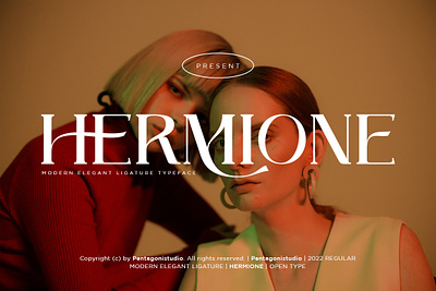 Hermione | Modern Serif Font canva classy fashion font illustration magazine mockup retro serif typeface vintage