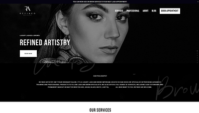 REFINED ARTISTRY - Fashion Landing Page Website design fashion collection fashion web home page landing page nft nft app product ui ux web web design website website design