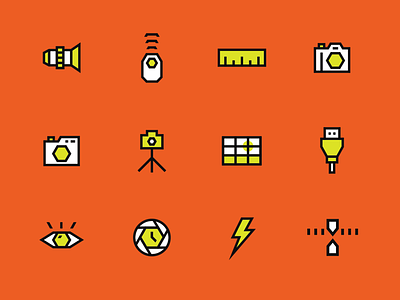 Photography icons camera clean iconography icons iso minimal photography shutter simple svg vector