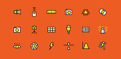 Photography icons camera clean iconography icons iso minimal photography shutter simple svg vector