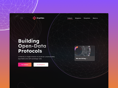 GraphOps Website Design - Hero Exploration blockchain design figma figmadesign flat motion graphics