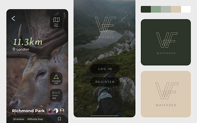 Nature-Focused Mobile App app branding design graphic design logo ui