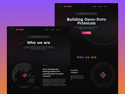 GraphOps Website Design - Landing page blockchain concept design figma figmadesign ui