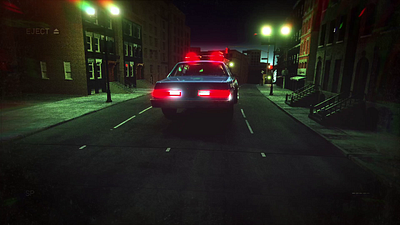 Police Car Chase Brooklyn 1987 3d 3danimation animation buildings city motion motion graphics police