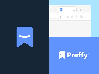 Preffy - Visual Identity artist blue bookmark brand branding competition contest creative design design agency happy icon identity logo music ribbon smile song typograpghy visual identity