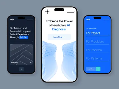 🩺 SH asklepios | Personalized Healthcare AI Website | Mobile 3 3d ai artificial intelligence biotech blue data figma health healthcare healthtech landing page machine learning medical mobile personalized healthcare predictive diagnostics responsive ui web design wellness