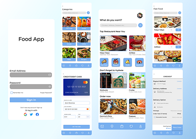 Luxia Design - Food App UI/Web Design app branding design dribbble figma foodapp graphic design mobile mobileapp ui uidesign webdesigner