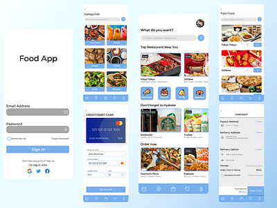 Luxia Design - Food App UI/Web Design app branding design dribbble figma foodapp graphic design mobile mobileapp ui uidesign webdesigner