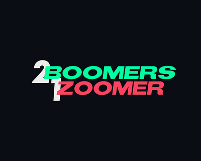 2BOOMERS 1ZOOMER branding design esports graphic design logo overlay podcast