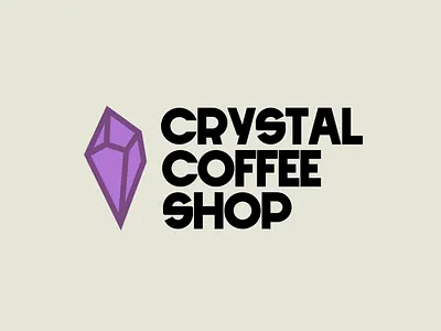 Crystal Coffee Shop branding logo