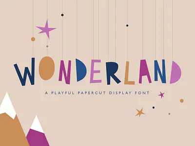 Wonderland | Papercut style Font app branding design graphic design illustration logo typography ui ux vector