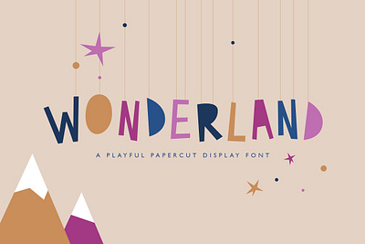 Wonderland | Papercut style Font app branding design graphic design illustration logo typography ui ux vector